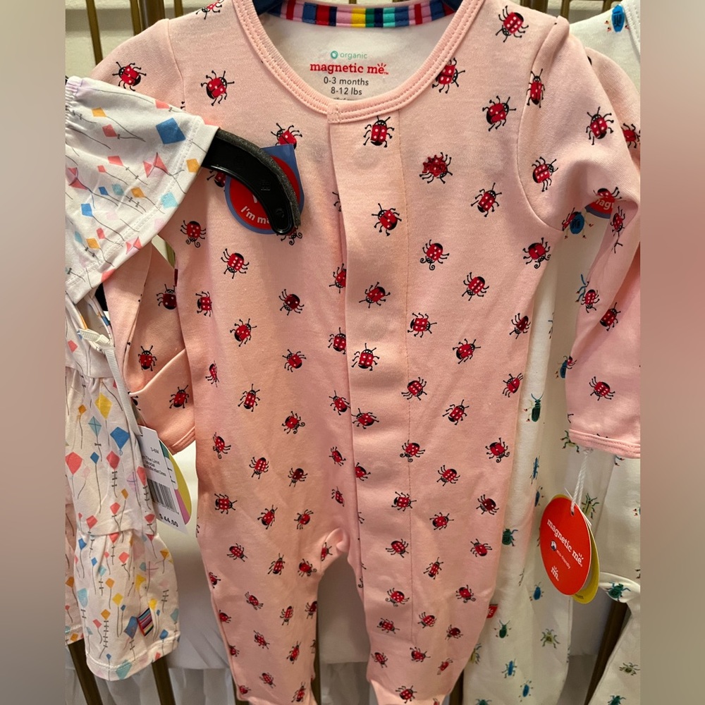 Magnetic Me Ladybug Sleeper Onesie NWT